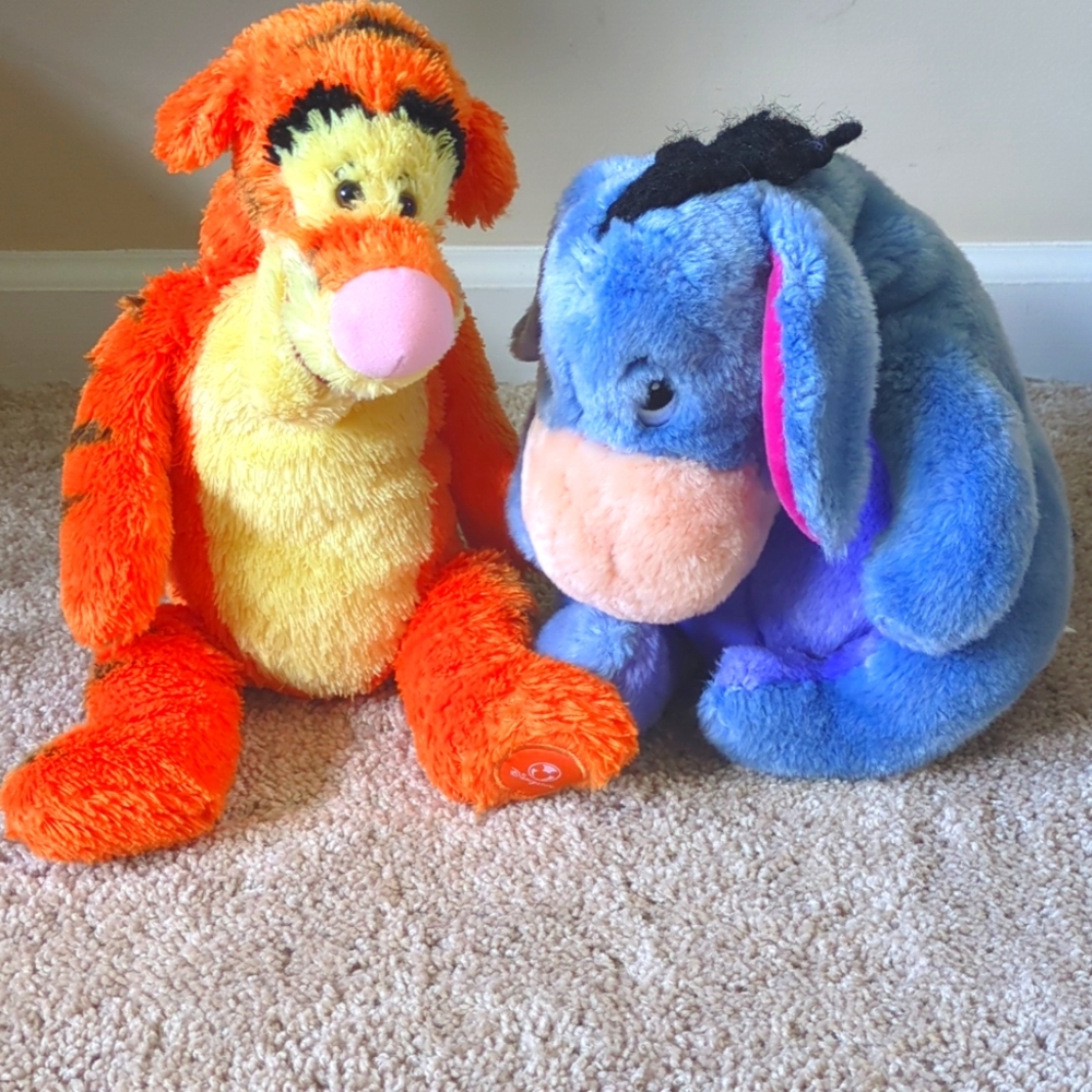 Disney Store Tigger and Eeyore Stuffed Animals